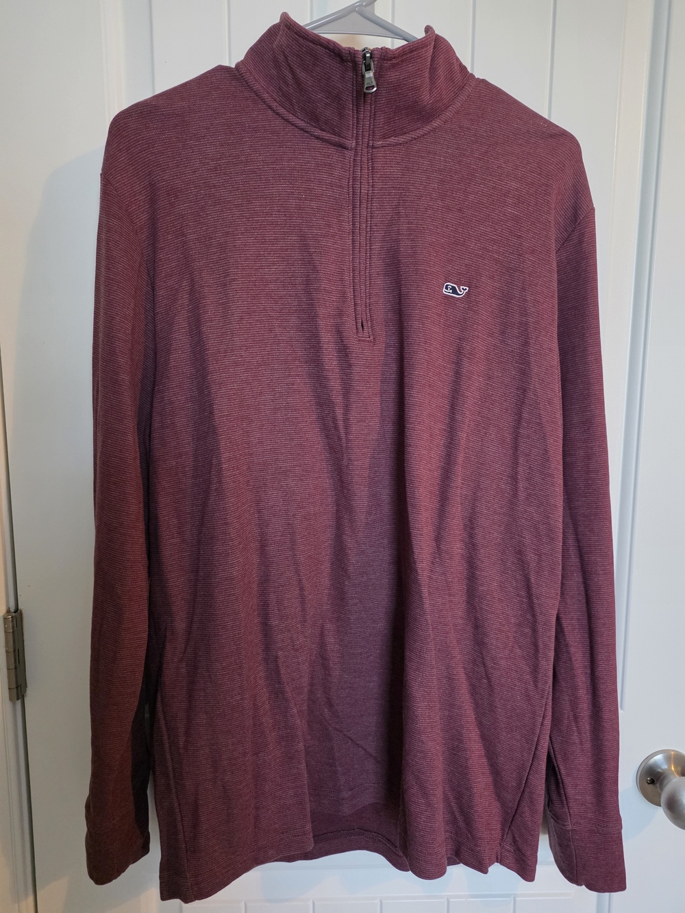 Vineyard Vines Men's Maroon 1/4 Zip Pullover Sweater